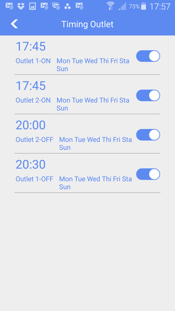 W1 timed sockets app android