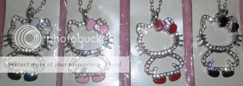 Hello Kitty Swarovski Diamond Crystal Bling Strass XL Anhänger+Kette